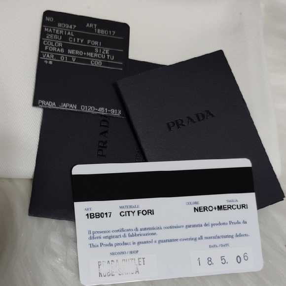 Prada City Fori Black Leather Perforated Chain Shoulder Bag W Pouch/Dust Bag - Picture 7 of 15